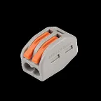 Клеммы монтажные многоразовые PTC-2P 222-412 450V 32A 0,08-2,5(4.0)mm2 , 2 отверстия, серые 10 шт.