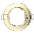 Светильник штампованный MR16,12V/220V, 50W золото ST1 GD