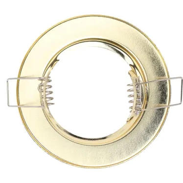 Светильник штампованный MR16,12V/220V, 50W золото ST1 GD