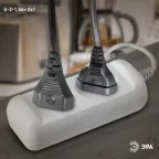 Удлинитель без зазeмл., 2х1мм2, 10А, ПВС, 2гн, 1,5м (20/600) U-2-1,5m-2x1