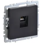 BRITE Розетка компьютерная RJ45 кат.5E РК10-БрЧ черный