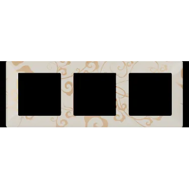 Valena LIFE Рамка 3 поста Ампир бежевый универсальная