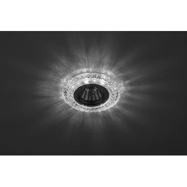 Точечный светильник декор c белой светодиодной подсветкой, DK LD3 SL/WH прозрачный