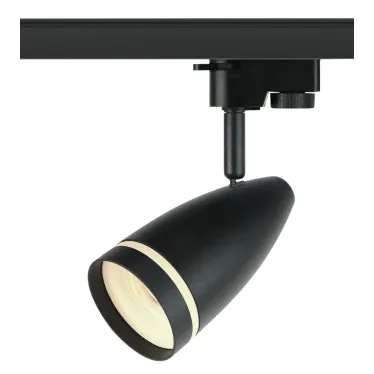 Трековый светильник TR49 - GU10 BK однофазный под лампу GU10 матовый черный под лампу GU10, лампа в комплект не входит