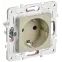 SKANDY Розетка с заземлением без защитных шторок 16А SK-R05B бежевый IEK