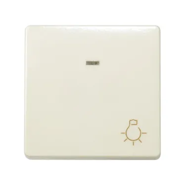 Кнопка клавишная свет с подсветкой, 10А 250В, S27 слоновая кость