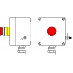 Взрывозащищенный пост управления из полиэстера CPE-Р-03 -(1xP3E(11)) -1x6018AASBKGM2SB(C)1Ex d e IIC T6 Gb / Ex tb IIIC T80°C Db IP66