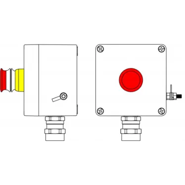 Взрывозащищенный пост управления из полиэстера CPE-Р-03 -(1xP3E(11)) -1x6018AASBKGM2SB(C)1Ex d e IIC T6 Gb / Ex tb IIIC T80°C Db IP66