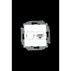 15 Розетка телефонная RJ11 винтовой зажим белый