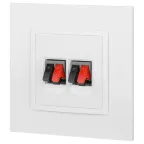 Розетка аудио двойная, Эра Elegance, белый, 14-3112-01