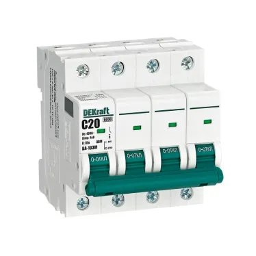 Выключатель автоматический без теплозащиты 4P 20А х-ка C 6кА ВА-103M