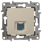 ETIKA Розетка компьютерная RJ45 категория 6 UTP слоновая кость