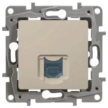 ETIKA Розетка компьютерная RJ45 категория 6 UTP слоновая кость