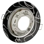 Светильник под лампу Gx53, 220V,13W, белый/черный DK80 WH/BK