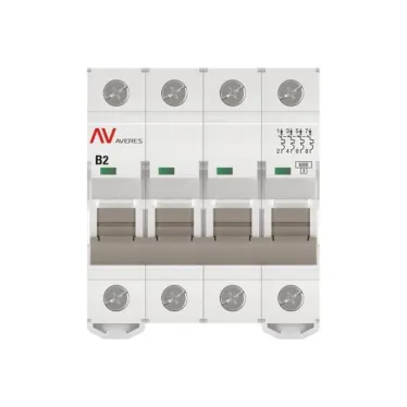 Выключатель автоматический AV-6 4P 2A (B) 6kA AVERES