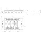 Лоток перфорированный металлический 50х100х3000-0.55мм