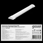 Светильник светодиодный ДПО 20 Вт 1720 лм 6500К AC 220В IP20 592х75х25мм матовый опал WLF-1 Gauss