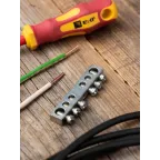 Шина PEN ноль-земля (6x9мм) 6 отв. цинк крепеж по центру