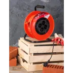 Удлинитель на катушке Атлант 2.0 4 гнезда 30м без заземления ПВС 2x0.75 6А/1.3кВт PROxima