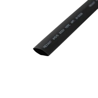 Термоусаживаемая трубка 10,0 5,0 мм, черная, упаковка 50 шт. по 1 м, REXANT