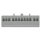 Шина фаза L (6х9мм) 12 отверстий латунь серый изолированный корпус на DIN-рейку PROxima