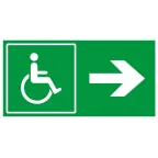 Пиктограмма бэклит для аварийного светильника SSA-103 259x135мм МГН/стрелка вправо INFO-SSA-120