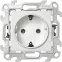 Розетка 2К+З без защитных шторок Push@Go, белый