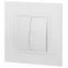 Выключатель двойной, 10АХ-250В, Эра Elegance, белый,14-1104-01