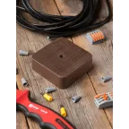 Коробка разветвительная KMP-030-030 (78х78х26) тёмное дерево PROxima