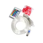 Гирлянда влагозащитная Дюралайт 10м (нить в трубе 0,8мм) + 30 клипс