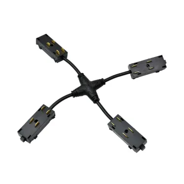 Коннектор трека SMART гибкий Х-образ. электрический черн. DENKIRS TR2116-BK