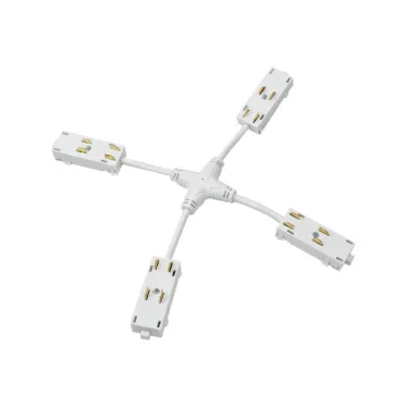 Коннектор трека SMART гибкий Х-образ. электрический бел. DENKIRS TR2116-WH