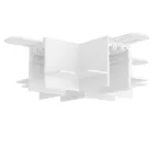 Коннектор трека SMART для ГКЛ/"X/" образный механический бел. DENKIRS TR2114-WH