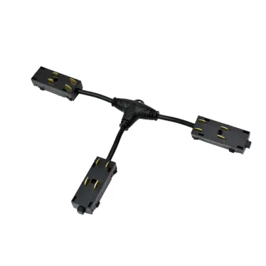 Коннектор трека SMART гибкий Т-образ. электрический черн. DENKIRS TR2115-BK