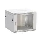 Шкаф настенный 19' TERACOM PRO 6U 600х600 мм дверь стеклянная с замком-ручкой серый