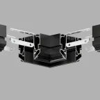 Элемент угловой 90град. трека SMART ONE алюм. черн. DENKIRS TR2026-BK