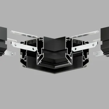 Элемент угловой 90град. трека SMART ONE алюм. черн. DENKIRS TR2026-BK