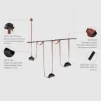 Штанга для трека-ремня Belty Rod 2.5 м IP20 черн. алюм. DENKIRS TR5534-BK