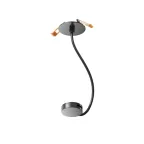 Основание встраиваемое с возможностью подачи питания треку-ремню Belty Base не вмещает блок питания D65 мм монтажный D50 мм коннектор на проводе L200-1500 мм IP20 черн. алюм. DENKIRS TR5514-BK