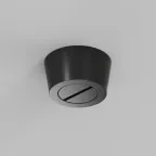 Основание накладное с возможностью подачи питания треку-ремню Belty Base не вмещает блок питания D75хH43 мм IP20 черн. алюм. DENKIRS TR5512-BK