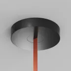 Основание накладное с возможностью размещения блока питания и подачи питания треку-ремню Belty Base D260хH50 мм IP20 черн. алюм. DENKIRS TR5511-BK