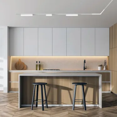 Профиль-трек SLOTT for DENKIRS SMART для натяжных потолков 2 м алюм. бел. DENKIRS TR2014-WH