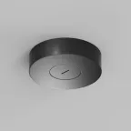 Основание накладное с возможностью размещения блока питания и подачи питания треку-ремню Belty Base D205хH50 мм IP20 черн. алюм. DENKIRS TR5510-BK