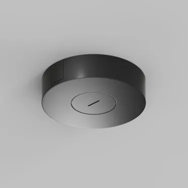 Основание накладное с возможностью размещения блока питания и подачи питания треку-ремню Belty Base D205хH50 мм IP20 черн. алюм. DENKIRS TR5510-BK