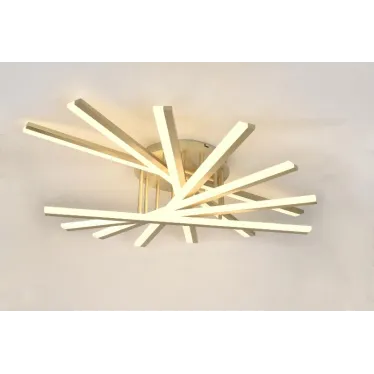 Светильник потолочный светодиодный Rivoli Cordelia 6184-701 LED 120Вт 3000-6000К золотой с пультом | Б0068441 | Rivoli