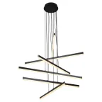 Светильник подвесной (подвес) Rivoli Mabel 6183-201 LED 120 Вт 3000-6000К чёрный светодиодный с пультом | Б0068430 | Rivoli