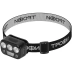 Фонарь налобный светодиодный Трофи Налобные GA-105 аккумуляторный 3+3+3 Bт сенсорное управление 5 режимов | Б0069572 | Трофи