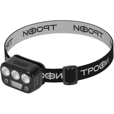 Фонарь налобный светодиодный Трофи Налобные GA-105 аккумуляторный 3+3+3 Bт сенсорное управление 5 режимов | Б0069572 | Трофи