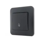                  KARINA Кнопка звонка чёрный бархат (10шт/120шт)
               