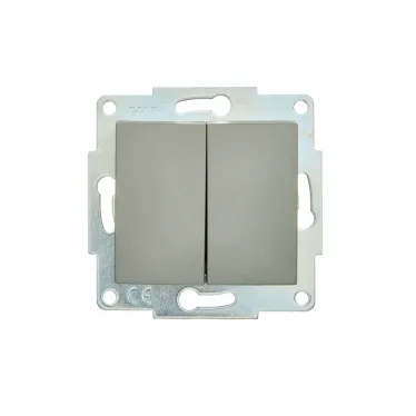 ASTI Выключатель 2-кл., 10 А, механизм, платина Lezard 7081-3588-101